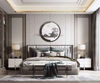 New Chinese Style Bedroom-ID:620447981