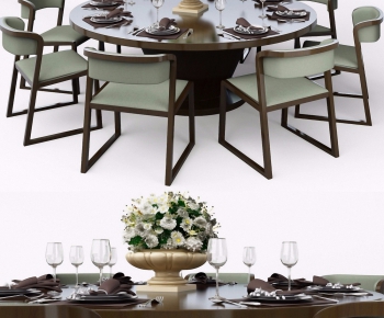 New Chinese Style Dining Table And Chairs-ID:272127156
