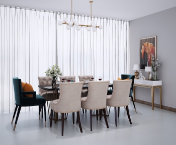 Simple European Style Dining Table And Chairs-ID:654596832