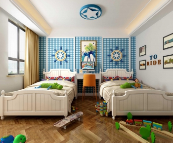 Mediterranean Style Children's Room-ID:769401236