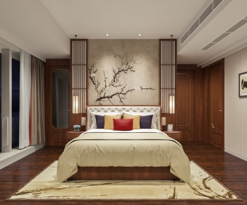 Chinese Style Bedroom-ID:123595817