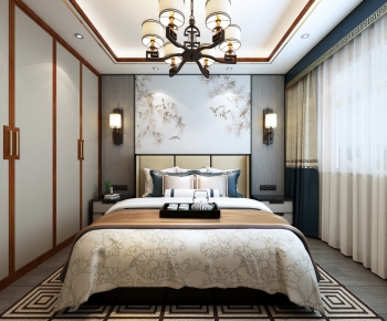 New Chinese Style Bedroom-ID:767279224