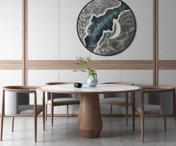 New Chinese Style Dining Table And Chairs-ID:384295221