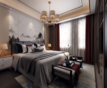 New Chinese Style Bedroom-ID:223461479