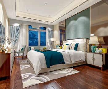 New Chinese Style Bedroom-ID:839175236