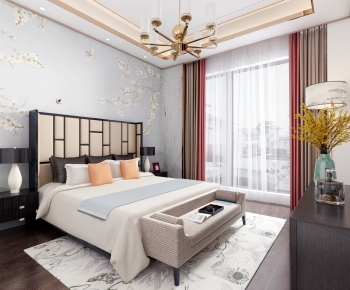 New Chinese Style Bedroom-ID:418403895