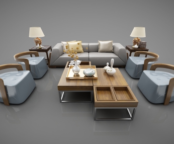 New Chinese Style Sofa Combination-ID:528155836