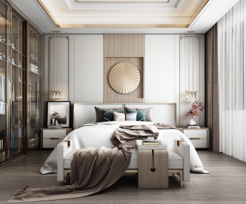 New Chinese Style Bedroom-ID:424296581