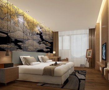 New Chinese Style Bedroom-ID:768087544