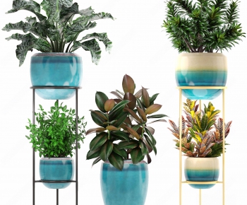 Modern Potted Green Plant-ID:318665235