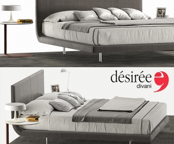 Modern Double Bed-ID:890909682