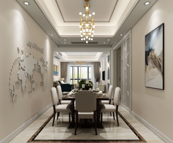 American Style Dining Room-ID:666427429