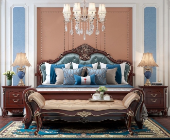 European Style Double Bed-ID:327217586