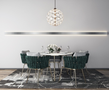Post Modern Style Dining Table And Chairs-ID:208126555