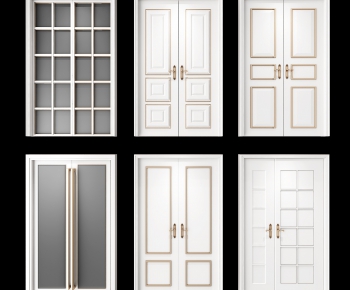 Simple European Style Double Door-ID:402098339