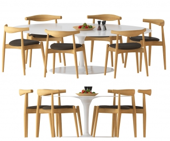 Nordic Style Dining Table And Chairs-ID:360304281