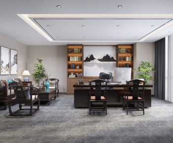 New Chinese Style Manager's Office-ID:579671536