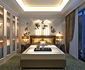 New Chinese Style Bedroom-ID:676799864