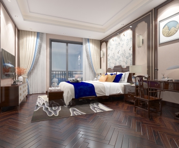 New Chinese Style Bedroom-ID:916861615