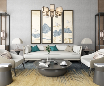 New Chinese Style Sofa Combination-ID:239890739