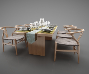 New Chinese Style Dining Table And Chairs-ID:586551246