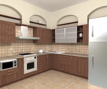 European Style Kitchen Cabinet-ID:340640639