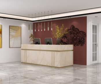 Modern Office Reception Desk-ID:861326862