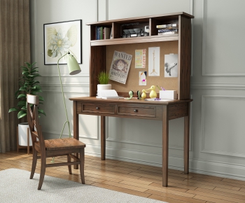 American Style Computer Desk And Chair-ID:265858675