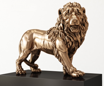 现代铜狮子雕像-ID:610815499