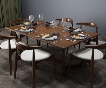 New Chinese Style Dining Table And Chairs-ID:382745562