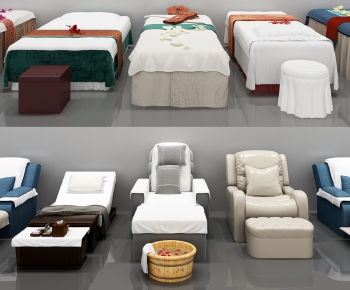 现代美容spa床按摩椅组合-ID:586245385