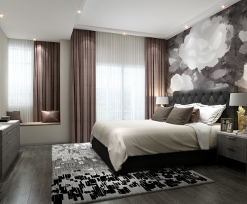 New Chinese Style Bedroom-ID:136982869