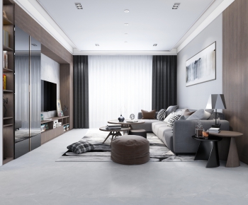 Modern A Living Room-ID:375318617