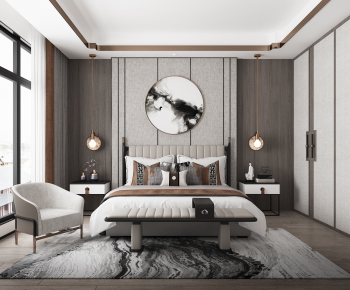 New Chinese Style Bedroom-ID:224398889