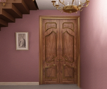 European Style Solid Wood Door-ID:607217527