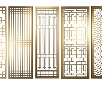 New Chinese Style Metal Screen Partition-ID:345537161