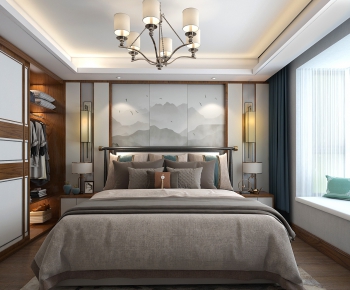 New Chinese Style Bedroom-ID:956864688