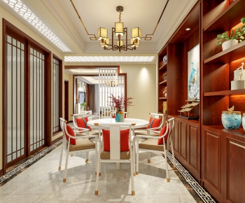 New Chinese Style Dining Room-ID:887976137