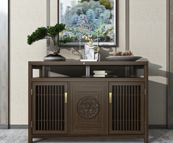 New Chinese Style Side Cabinet/Entrance Cabinet-ID:250792284