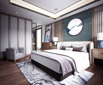 New Chinese Style Bedroom-ID:887680182