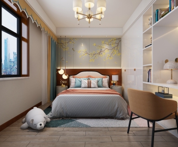 New Chinese Style Bedroom-ID:587881329