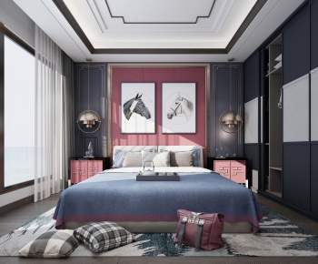 New Chinese Style Bedroom-ID:892746163