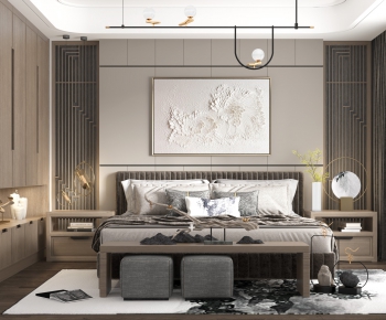 New Chinese Style Bedroom-ID:639062341