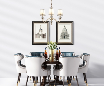 Simple European Style Dining Table And Chairs-ID:456509934