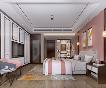 New Chinese Style Bedroom-ID:693982399