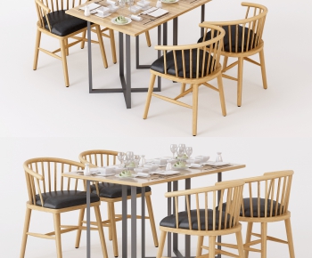 Nordic Style Dining Table And Chairs-ID:154293733