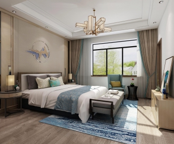 New Chinese Style Bedroom-ID:404440664