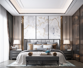 New Chinese Style Bedroom-ID:859278921