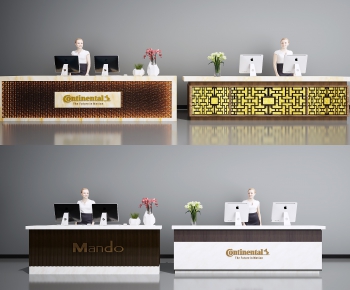 New Chinese Style Reception Desk-ID:485917325