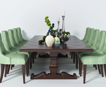 American Style Dining Table And Chairs-ID:494636318